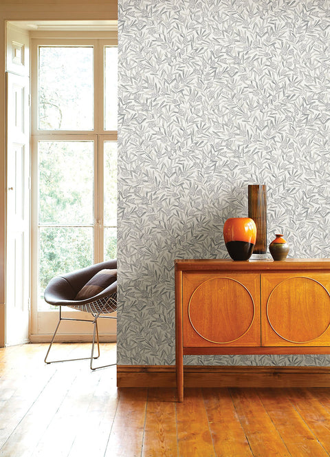 2970-26102 Zulma Grey Decorative Botanical Wallpaper