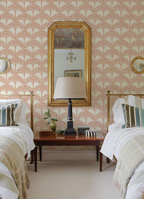 2970-26112 Dawson Rust Magnolia Tree Wallpaper