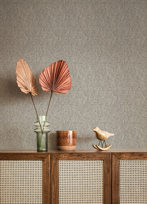 2970-26115 Wright Pewter Textured Triangle Wallpaper