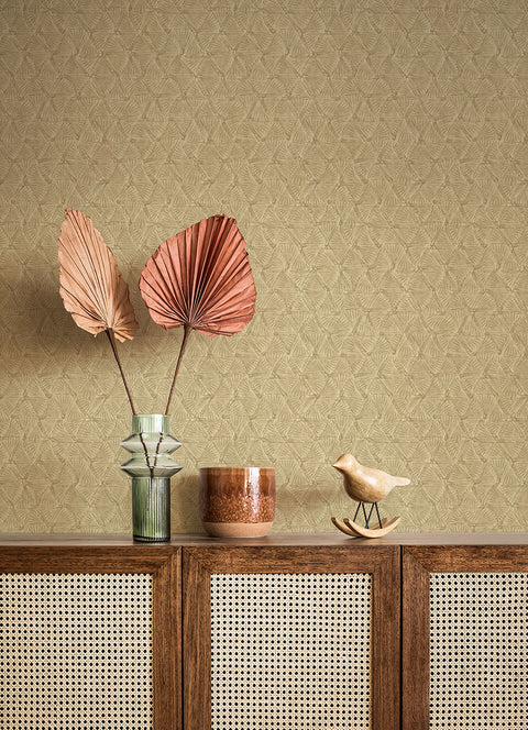 2970-26119 Wright Gold Textured Triangle Wallpaper