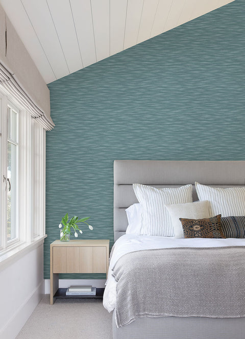2970-26154 Benson Dark Blue Variegated Stripe Wallpaper