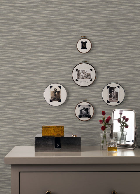 2970-26157 Benson Brown Variegated Stripe Wallpaper