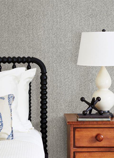 2970-26163 Ashbee Dark Grey Tweed Wallpaper