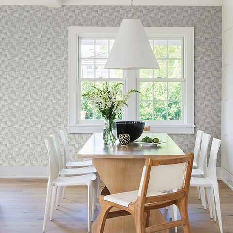 2971-86156 Ting Taupe Abstract Woven Wallpaper