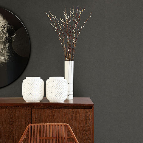 2971-86317 Meade Charcoal Fine Weave Wallpaper