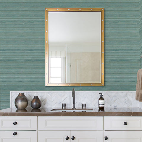 2971-86347 Skyler Teal Striped Wallpaper
