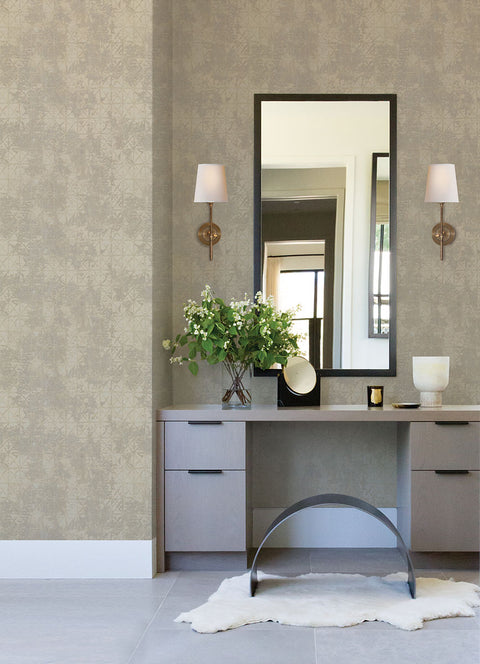 2971-86375 Odell Pewter Antique Tiles Wallpaper