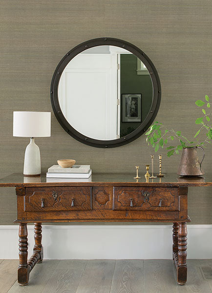 2972-54752 Hiromi Pewter Abaca Grasscloth Wallpaper