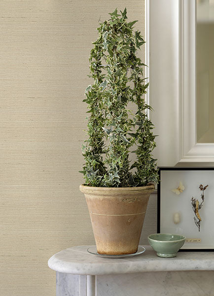 2972-54760 Hetao Cream Sisal Grasscloth Fine Woven Wallpaper