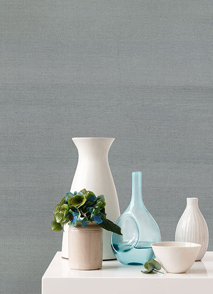 2972-80013 Mirador Light Blue Sisal Grasscloth Wallpaper