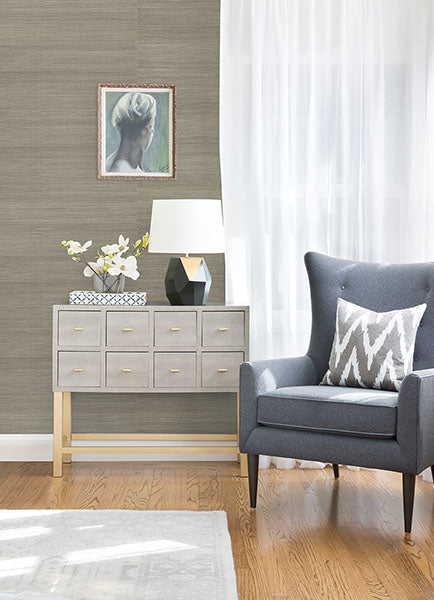 2972-86116 Caihon Silver Sisal Grasscloth Wallpaper