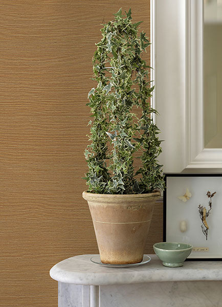 2972-86121 Aiko Orange Sisal Grasscloth Wallpaper