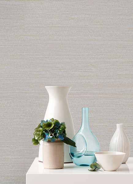 2972-86128 Kira Dove Hemp Grasscloth Wallpaper