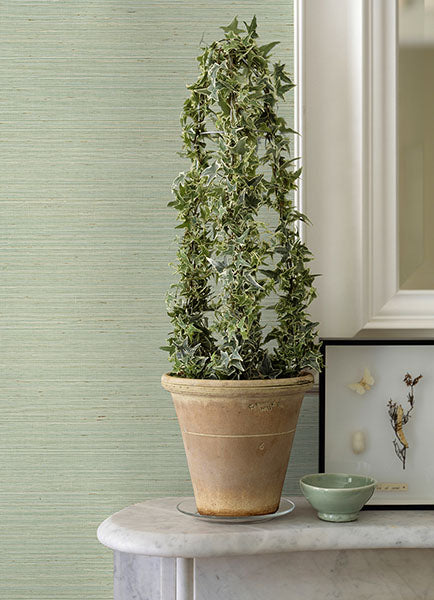 2972-86137 Sakiya Seafoam Sisal Grasscloth Wallpaper
