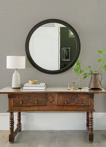2972-86146 Hui Grey Paper Weave Grasscloth Wallpaper