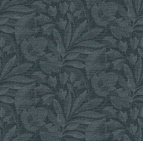 2972-86153 Lei Navy Leaf Wallpaper