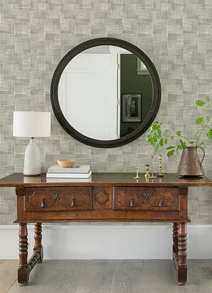 2972-86156 Ting Taupe Lattice Wallpaper