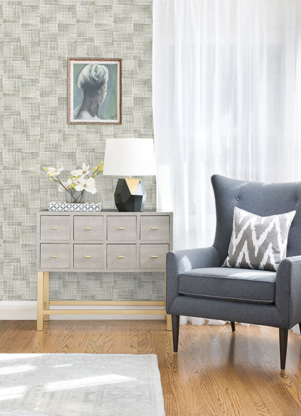 2972-86159 Ting Sage Lattice Wallpaper