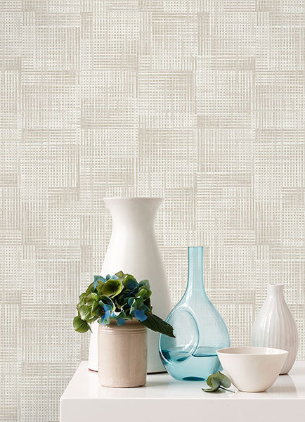 2972-86161 Ting Cream Lattice Wallpaper