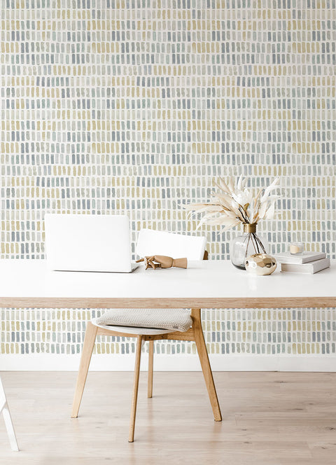 2975-26221 Brynne Yellow Watercolor Wallpaper