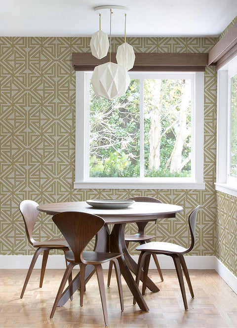 2975-26229 Kachel Gold Geometric Wallpaper