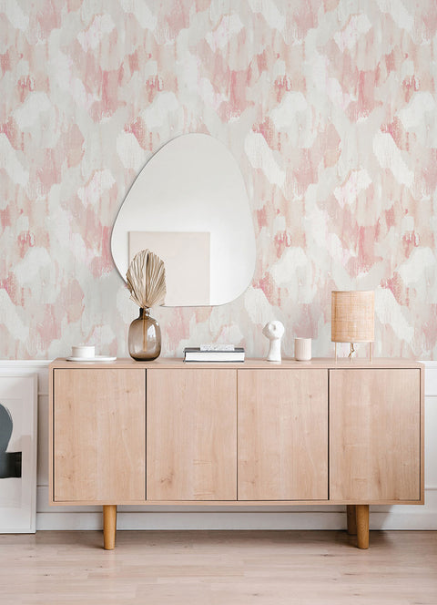 2975-26259 Mahi Blush Abstract Wallpaper