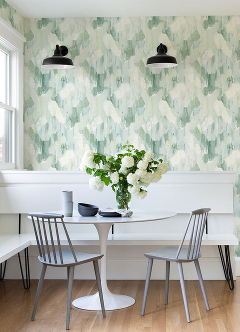 2975-26262 Mahi Green Abstract Wallpaper