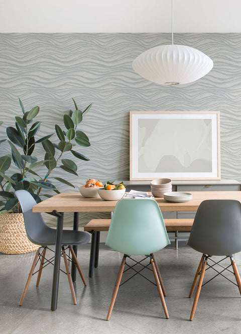 2975-87364 Chorus Seafoam Wave Wallpaper