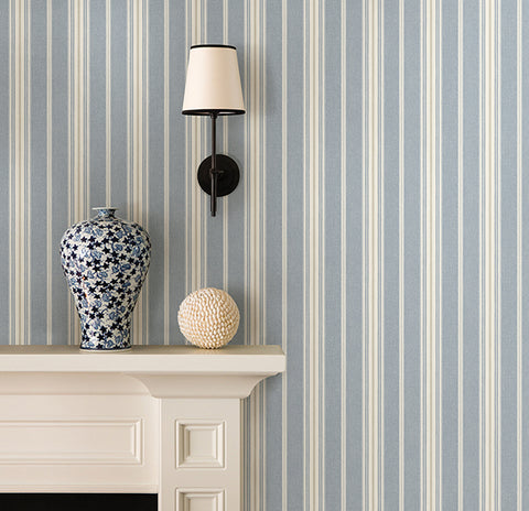 Cooper Denim Cabin Stripe Wallpaper (3113-491016)