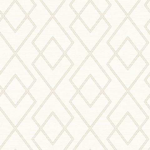 Blaze White Trellis Wallpaper