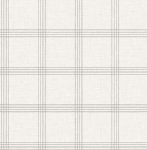 Ester Dove Plaid Wallpaper