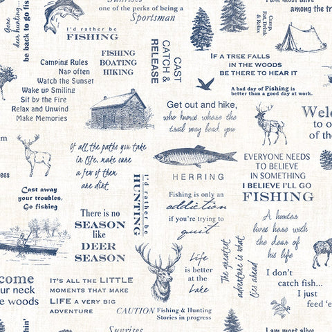 3118-01474 North Hills Navy Camping Quotes Wallpaper
