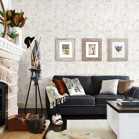 3118-12643 Champlain Off-White Grid Wood Wallpaper