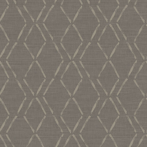3118-12654 Tapa Brown Trellis Wallpaper