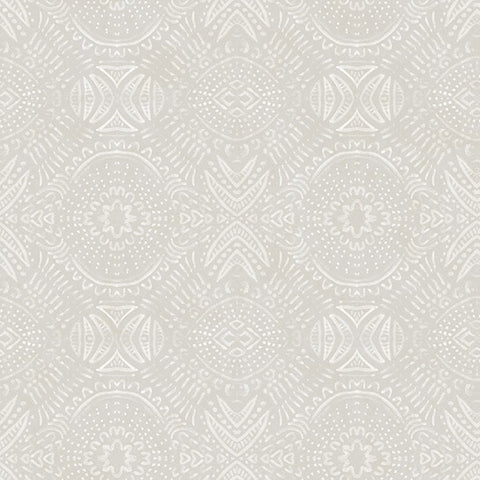 3118-12664 Java Light Grey Medallion Wallpaper