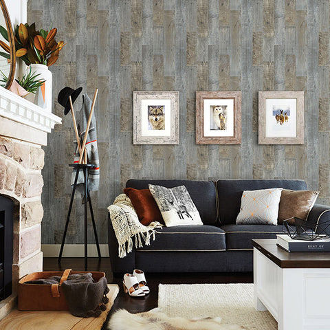 3118-12691 Chebacco Grey Wooden Planks Wallpaper