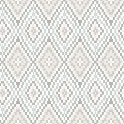 3118-12712 Ganado Grey Geometric Ikat Wallpaper