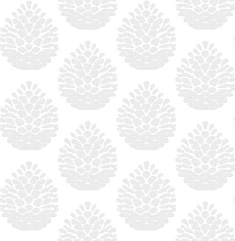 3118-25091 Totem Light Grey Pinecone Wallpaper