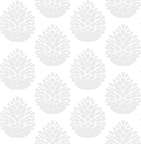 3118-25091 Totem Light Grey Pinecone Wallpaper