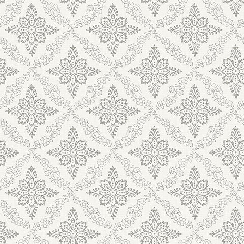 3119-13531 Wynonna Light Grey Geometric Floral Wallpaper