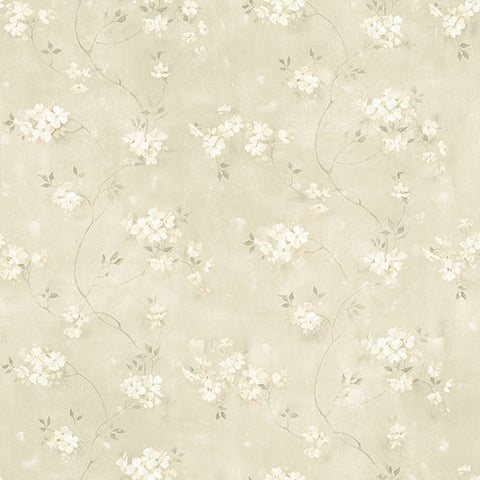 3119-441011 Braham Taupe Floral Trail Wallpaper