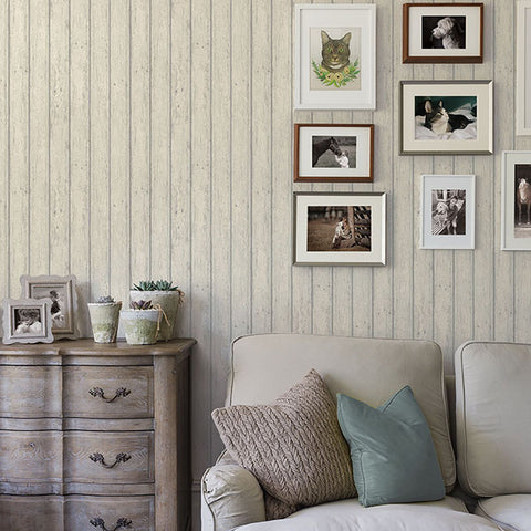 3119-66107 Jack Beige Weathered Clapboards Wallpaper