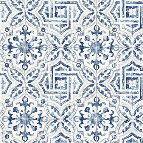 3120-12332 Sonoma Blue Beach Tile Wallpaper