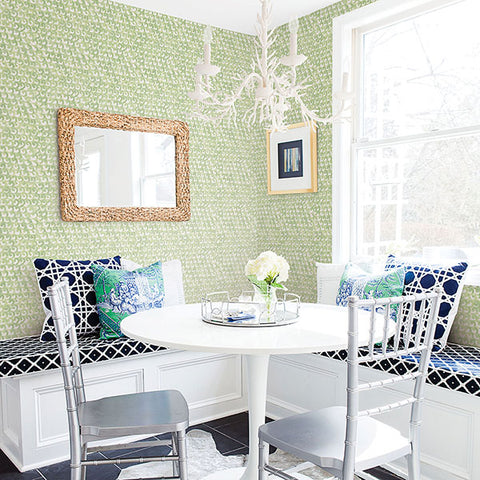 3120-13631 Saltwater Green Wave Wallpaper