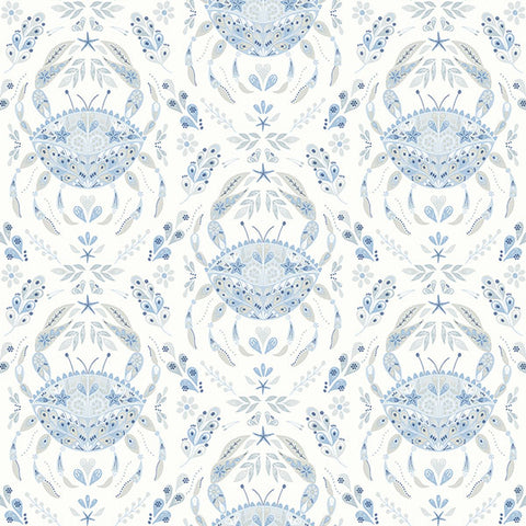 3120-13644 Annapolis Light Blue Crustation Wallpaper