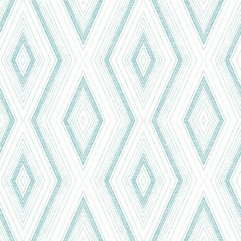 3120-13661 Santa Cruz Turquoise Geometric Wallpaper