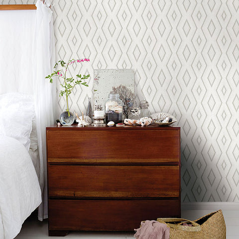3120-13663 Santa Cruz Grey Geometric Wallpaper
