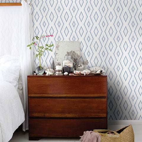 3120-13664 Santa Cruz Blue Geometric Wallpaper