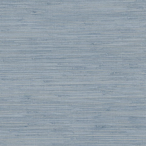 3120-256020 Waverly Blue Faux Grasscloth Wallpaper