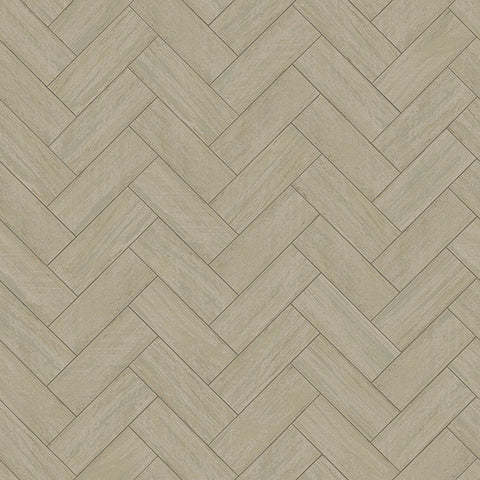 3122-10104 Kaliko Green Wood Herringbone Wallpaper